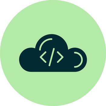 Cloud Coding Vector Icon