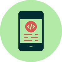 Mobile Coding Vector Icon