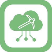 Cloud Mining Vector Icon