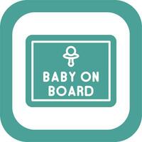 Baby On Board Vector Icon