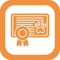 icono de vector de certificado