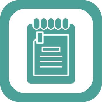 icono de vector de notas