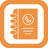 icono de vector de libreta de telefono