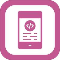 Mobile Coding Vector Icon