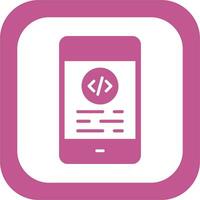 Mobile Coding Vector Icon