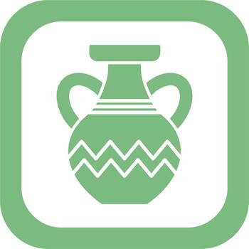 icono de vector de florero