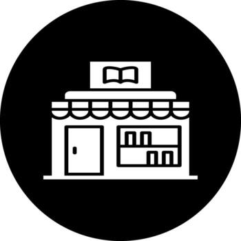 librería vector icono