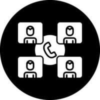 Group Phone Call Vector Icon