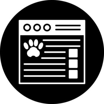 icono de vector de sitio web
