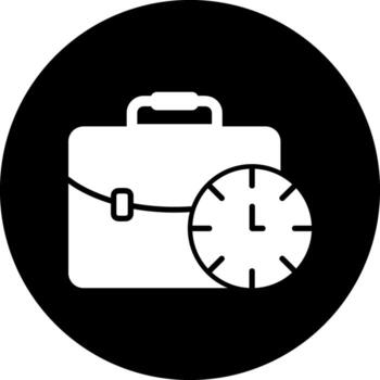 Working Time Vector Icon