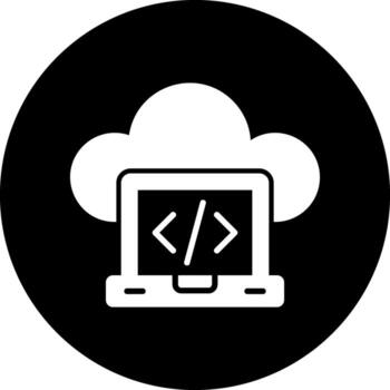 icono de vector de computación en la nube