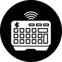 icono de vector de teclado inalámbrico