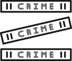 crimen escena vector icono