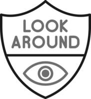 Look Around Vector Icon