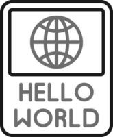 Hello World Vector Icon