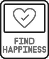 Find Happiness Vector Icon