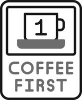 Coffee First Vector Icon