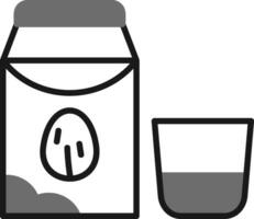 almond milk Vector Icon