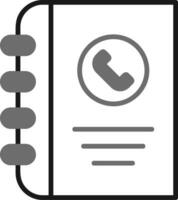 icono de vector de libreta de telefono