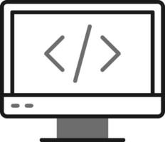 icono de vector de codificación web