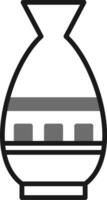 icono de vector de florero