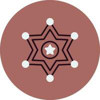 Sheriff Badge Vector Icon