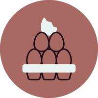 organic eggs Vector Icon