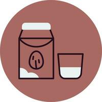 almond milk Vector Icon