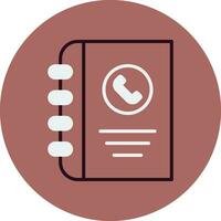 icono de vector de libreta de telefono