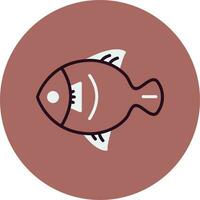 icono de vector de pescado