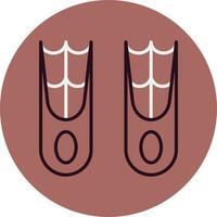 icono de vector de aleta