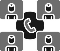 Group Phone Call Vector Icon