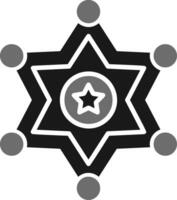 Sheriff Badge Vector Icon