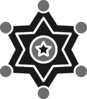 icono de vector de insignia de sheriff