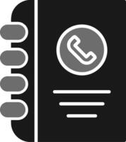 icono de vector de libreta de telefono