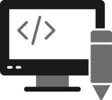 icono de vector de código de edición