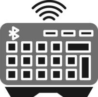 icono de vector de teclado inalámbrico