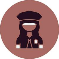 mujer policía vector icono