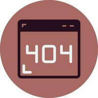 404 Error Vector Icon