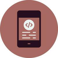 Mobile Coding Vector Icon