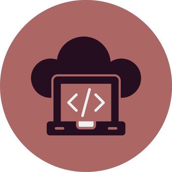 icono de vector de computación en la nube