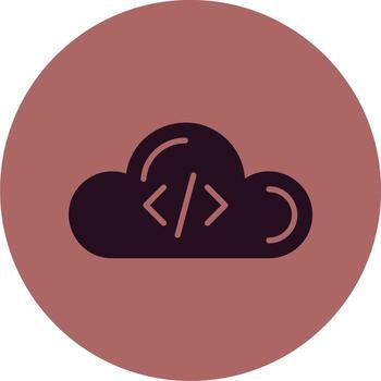 Cloud Coding Vector Icon