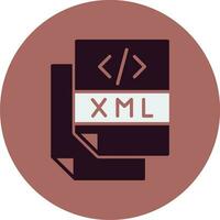 icono de vector de archivo xml