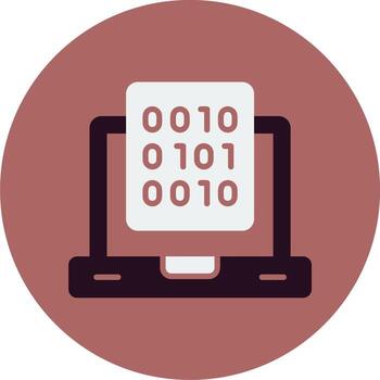 binario datos vector icono