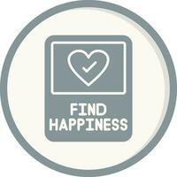 Find Happiness Vector Icon