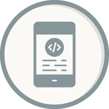Mobile Coding Vector Icon