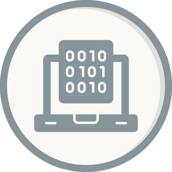 binario datos vector icono