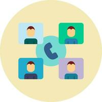Group Phone Call Vector Icon