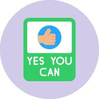 Yes You Can Vector Icon