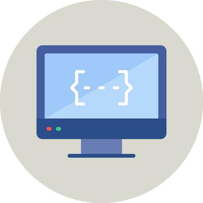 Monitor Screen Vector Icon
